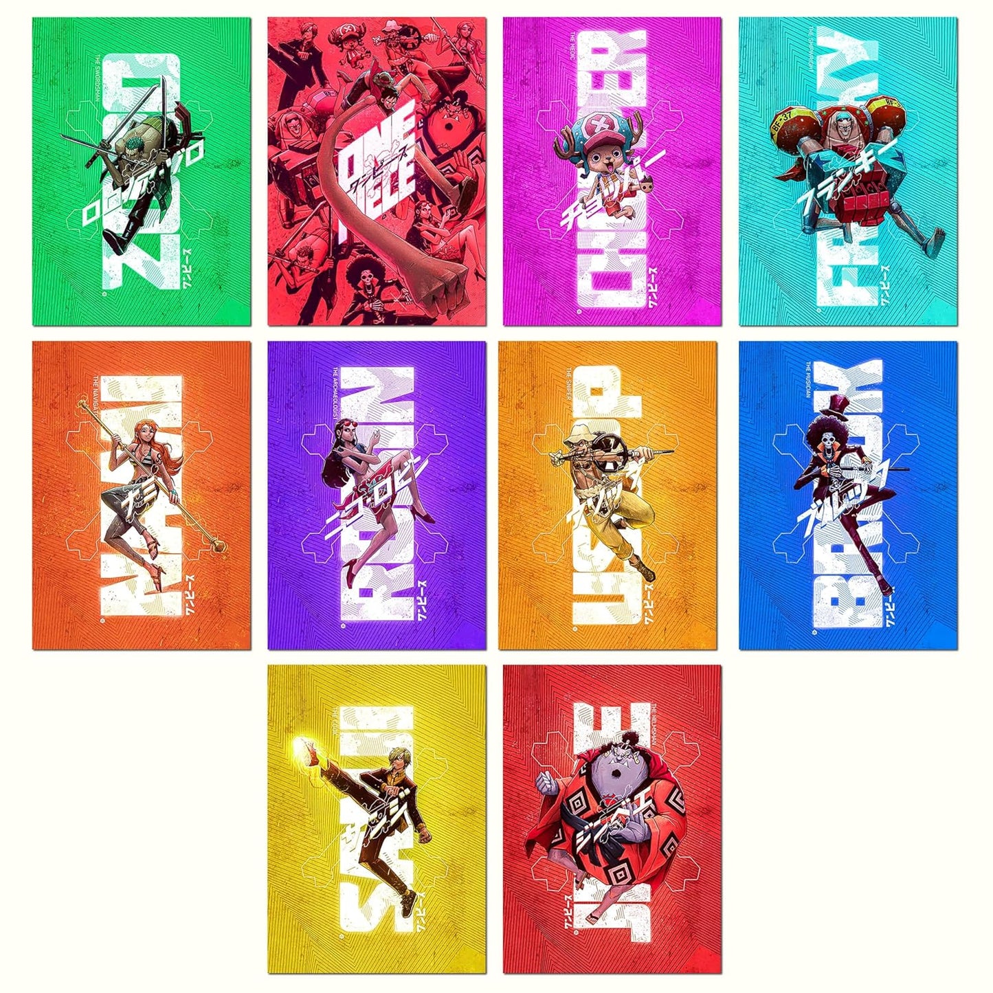 Set of 10 One Piece Anime Wall Posters Size - A4 Poster for Wall Decoration for Bedroom, Office, Living Room, Dorm Room