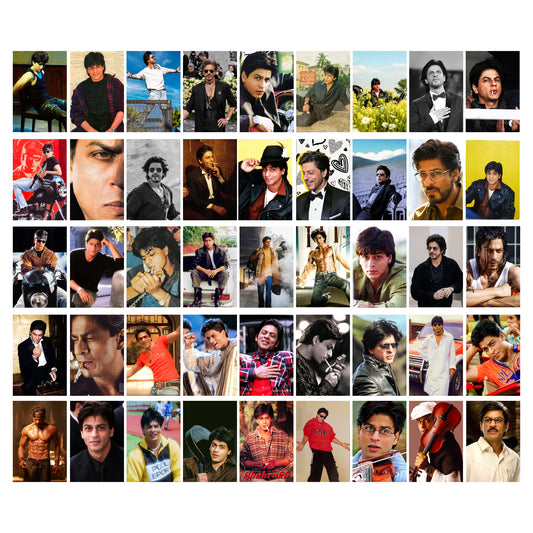 Shah Rukh Khan Aesthetic Wall Collage Kit Posters Set of 45 – 4x6 Inch Premium 300 GSM Thick Paper Photo Prints
