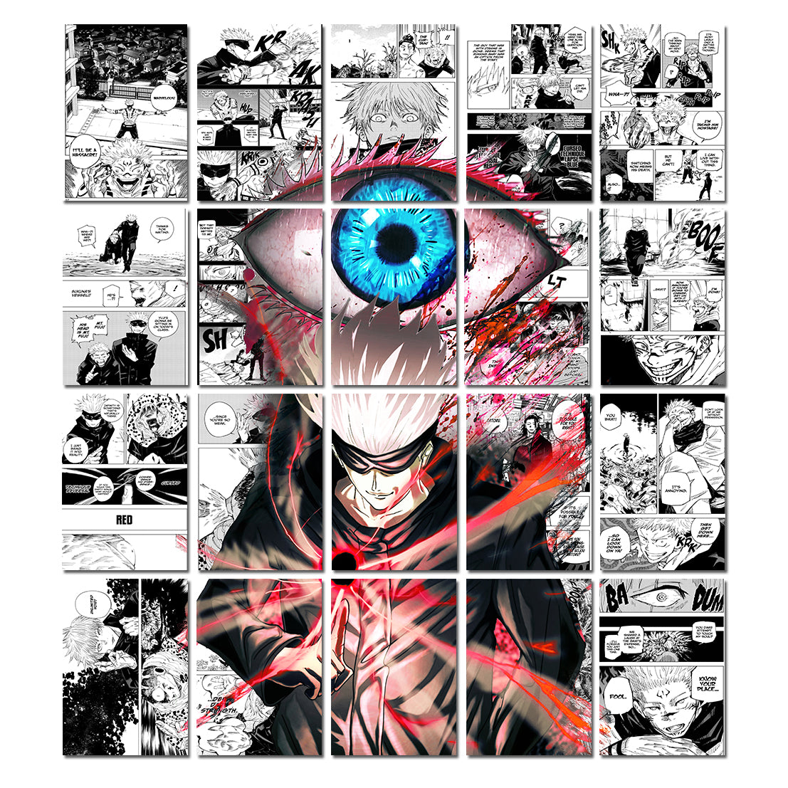 Satoru Gojo Jujutsu kaisen Anime Manga Posters