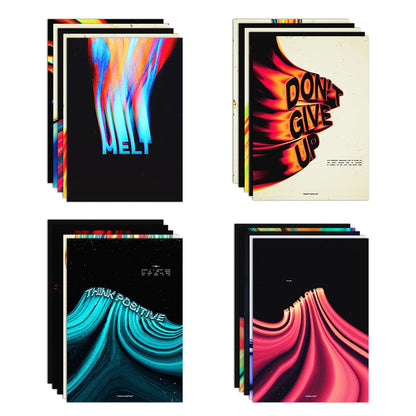 RedCloud Set of 20 PEEL N STICK Self Adhesive Light weight posters for long lasting on Wall Poster For Room Cool Aesthetic Posters A4 Size text Wall Posters for Bedrooom, Office, Dorms, Studio