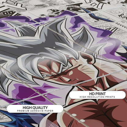 Set of 20 Dragon ball manga anime wall poster PEEL N STICK Self Adhesive Light weight posters for long lasting on Wall Poster For Room Goku ultra instinct Size - A4 Each