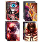 REDCLOUD Paper Set Of 20 Mix Anime PEEL N STICK Self Adhesive Light weight posters for long lasting on Wall Posters Size - A4 Anime posters for bedroom | Naruto anime | Demon slayer | Dragon ball z | Jujutsu kaisen | One piece | Attack on titan