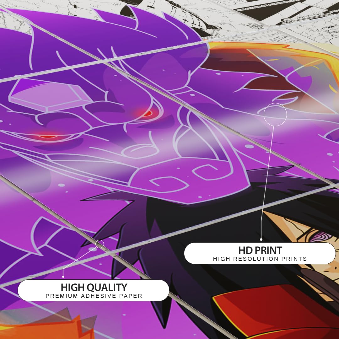 Set of 20 Madara Uchiha Naruto anime manga PEEL N STICK Self Adhesive Light weight posters for long lasting on Wall Poster For Room wall poster for bedroom with SIZE A4