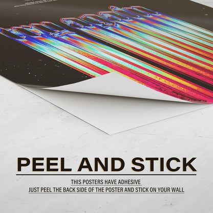 RedCloud Set of 20 PEEL N STICK Self Adhesive Light weight posters for long lasting on Wall Poster For Room Cool Aesthetic Posters A4 Size text Wall Posters for Bedrooom, Office, Dorms, Studio