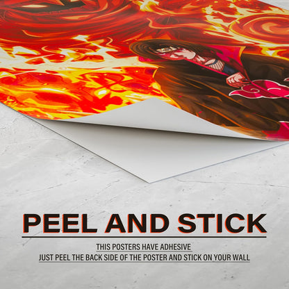 RedCloud Wall Art Set of 20 Mix Anime Self Adhesive Posters for Room, A4 Size Posters for Bedroom with Naruto, Demon Slayer, Dragon Ball Z, Jujutsu Kaisen, One Piece, Attack on Titan