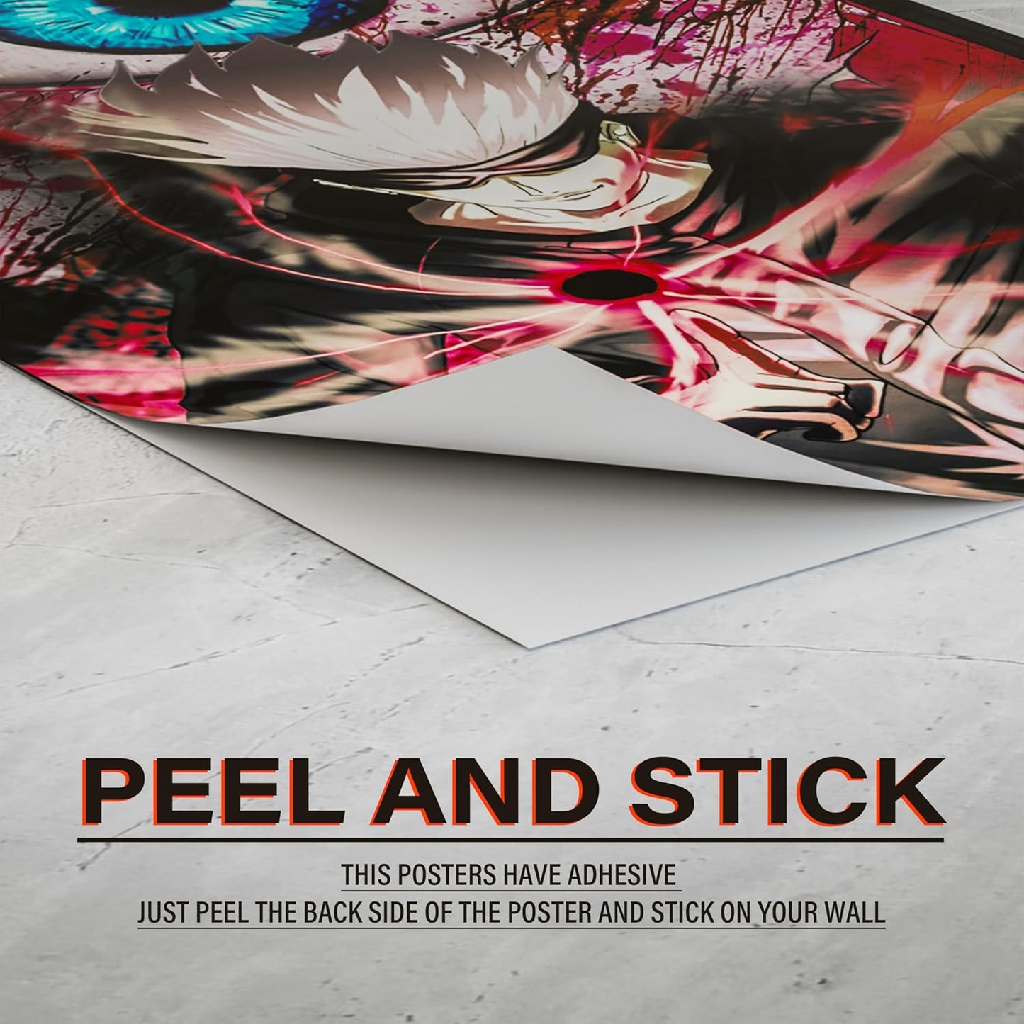 REDCLOUD Paper Set Of 20 Mix Anime PEEL N STICK Self Adhesive Light weight posters for long lasting on Wall Posters Size - A4 Anime posters for bedroom | Naruto anime | Demon slayer | Dragon ball z | Jujutsu kaisen | One piece | Attack on titan