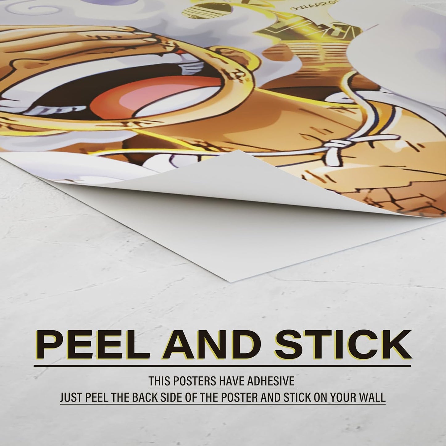 Set of 20 Monkey D.Luffy One Piece anime manga PEEL N STICK Self Adhesive Light weight posters for long lasting on Wall Poster For Room wall poster for bedroom with SIZE A4