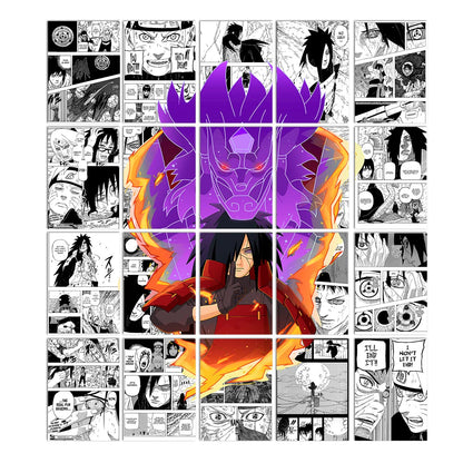 Set of 20 Madara Uchiha Naruto anime manga PEEL N STICK Self Adhesive Light weight posters for long lasting on Wall Poster For Room wall poster for bedroom with SIZE A4