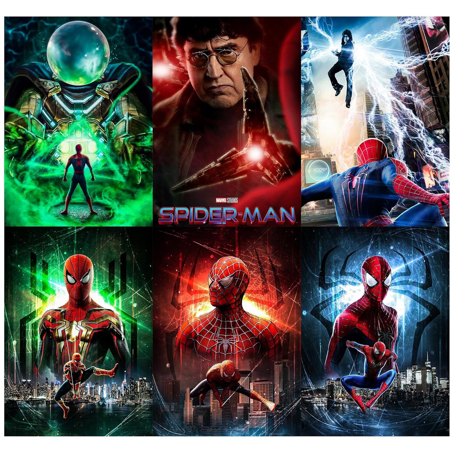RedCloud Set of 20 Spiderman wall poster PEEL N STICK Self Adhesive Light weight posters for long lasting on Wall Poster For Room Poster Size - A4 Spiderman posters for Bedroom | Office | Kids