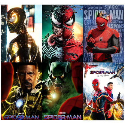 RedCloud Set of 20 Spiderman wall poster PEEL N STICK Self Adhesive Light weight posters for long lasting on Wall Poster For Room Poster Size - A4 Spiderman posters for Bedroom | Office | Kids