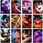 Set of 12 Demon Slayer Wall Posters | A4 Size each Self-Adhesive Anime Prints for Bedrooms & Gaming Rooms | Tanjiro | Nezuko | Zenitsu | Kokushibo