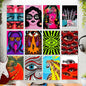 RedCloud Psychedelic Visionary Wall Posters Set of 12 | A4 Size each Self-Adhesive Prints for Bedrooms & Gaming Rooms