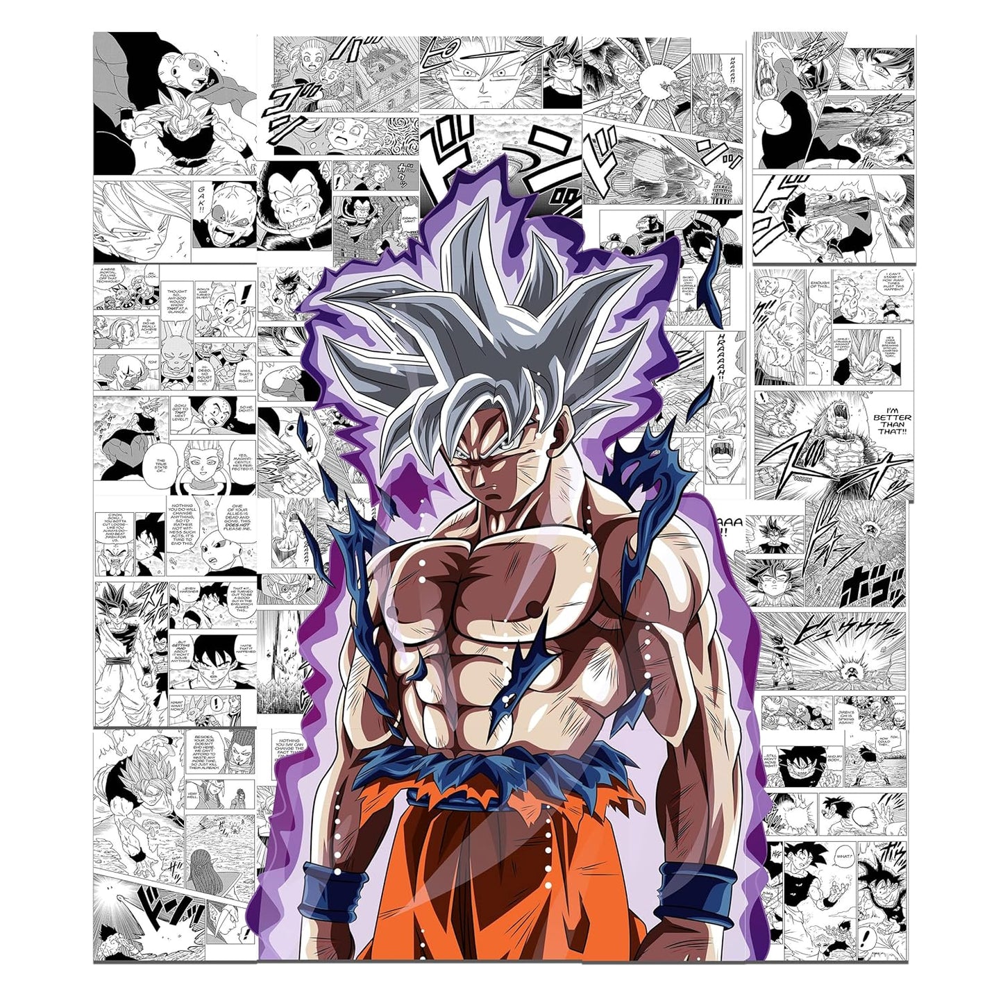 Set of 20 Dragon ball manga anime wall poster PEEL N STICK Self Adhesive Light weight posters for long lasting on Wall Poster For Room Goku ultra instinct Size - A4 Each