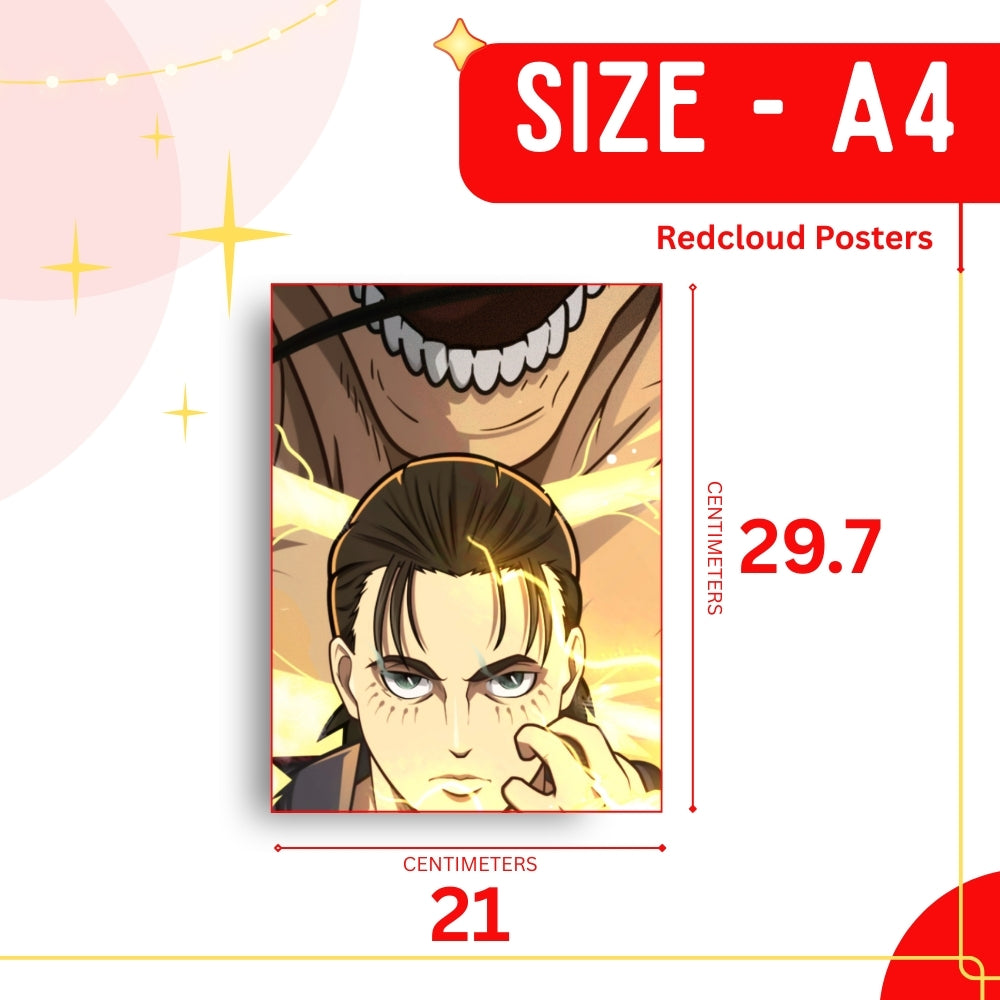 Eren Yeager Attack on Titan Anime Manga Posters