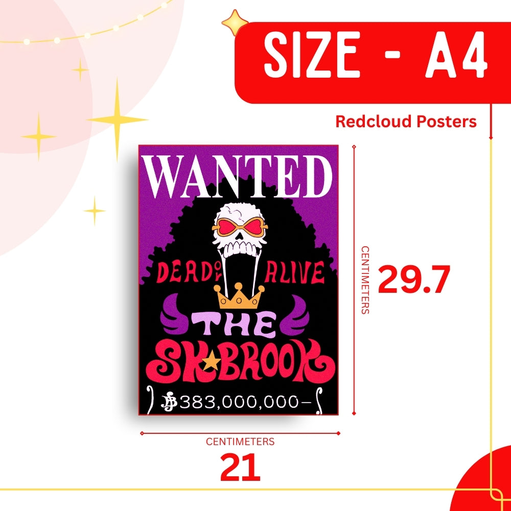One Piece Wanted Posters Set of 20  – A4 Premium 300 GSM Thick Paper Wall Art