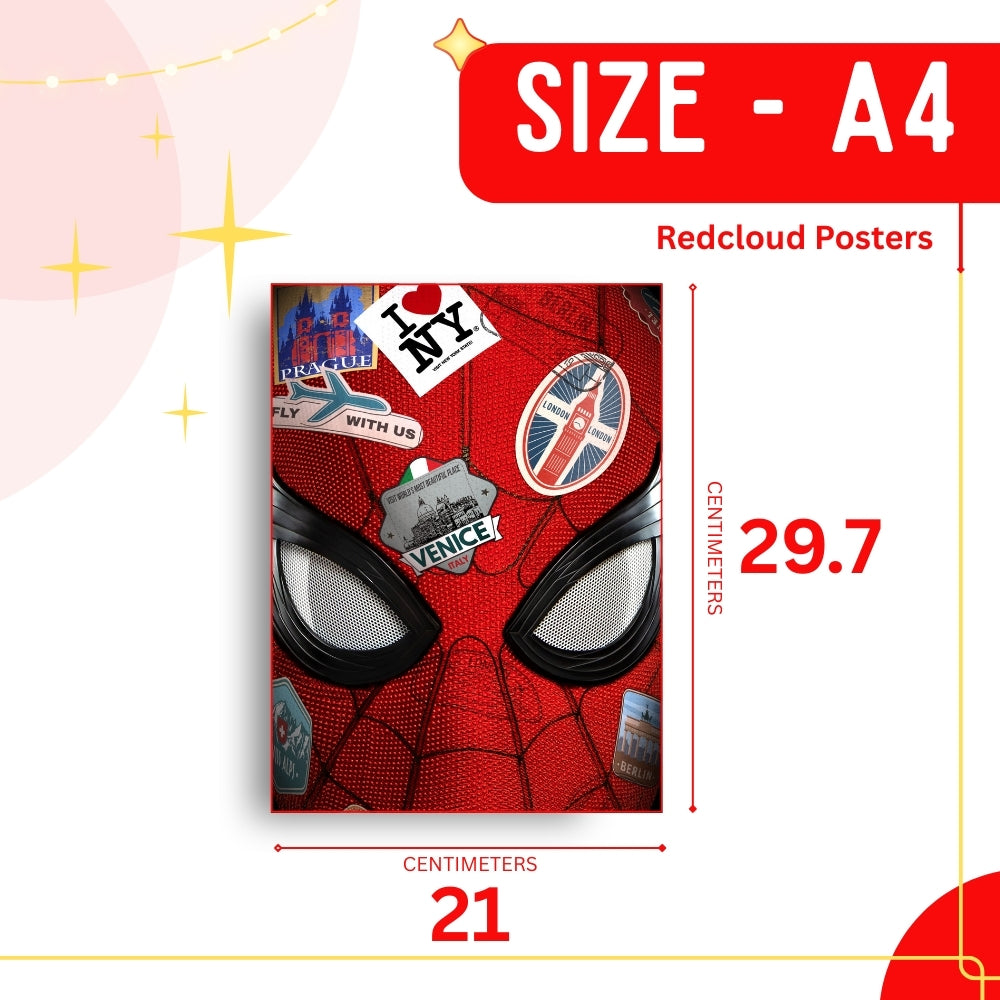 Spiderman Wall Posters Set of 20 – A4 Premium 300 GSM Thick Paper for Bedroom | Office | Kids Room