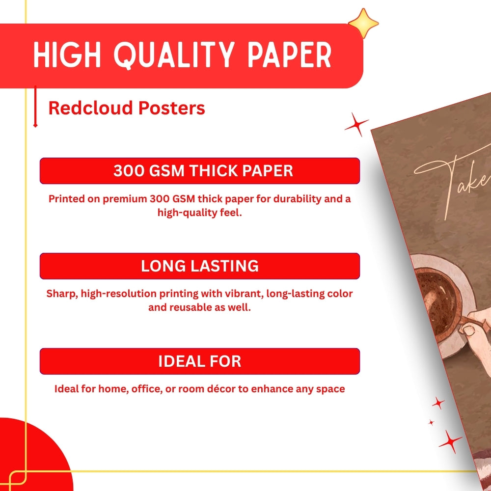 Boho Aesthetic Wall Posters Set of 16  – A4 Premium 300 GSM Thick Paper Modern Art Prints