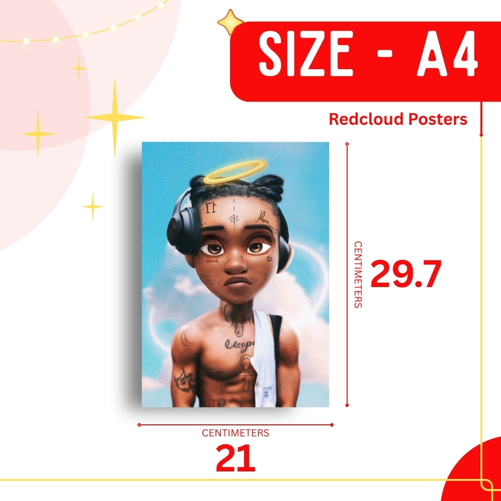 XXXTentacion Music Artist Posters Set of 12 – A4 Premium 300 GSM Thick Paper Hip Hop Wall Art