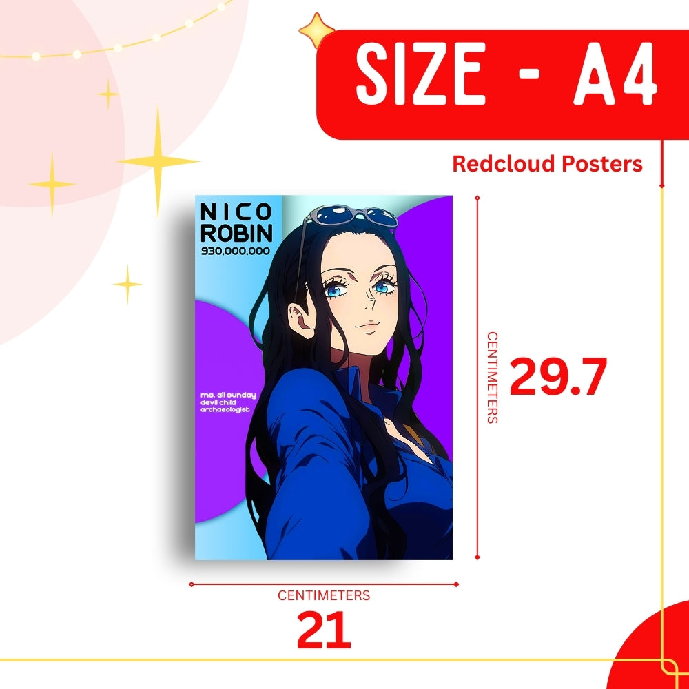 One Piece Anime Wall Posters Set of 9 – A4 Premium 300 GSM Thick Paper Character Wall Art