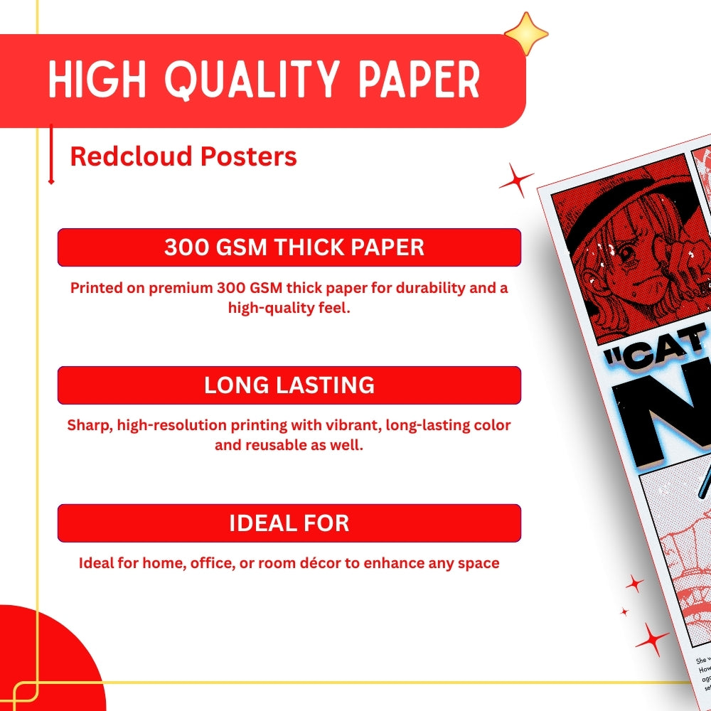 One Piece Anime Wall Posters Set of 9 – A4 Premium 300 GSM Thick Paper Manga Style Wall Art