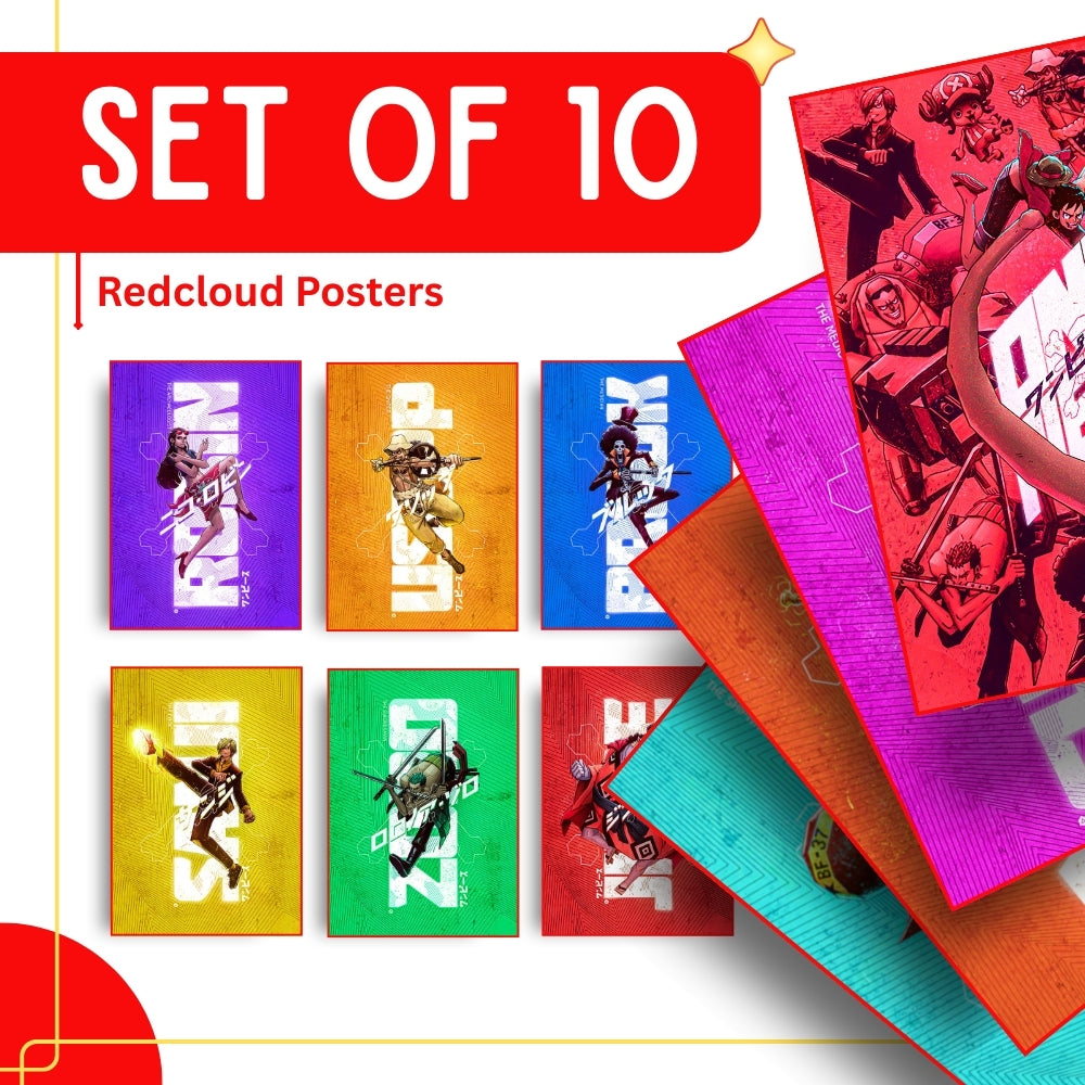 One Piece Anime Wall Posters Set of 10 – A4 Premium 300 GSM Thick Paper Character Wall Art