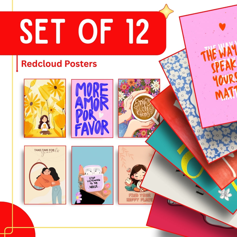 You Got This Women Empowerment Posters Set of 12 – A4 Premium 300 GSM Thick Paper Inspirational Wall Art