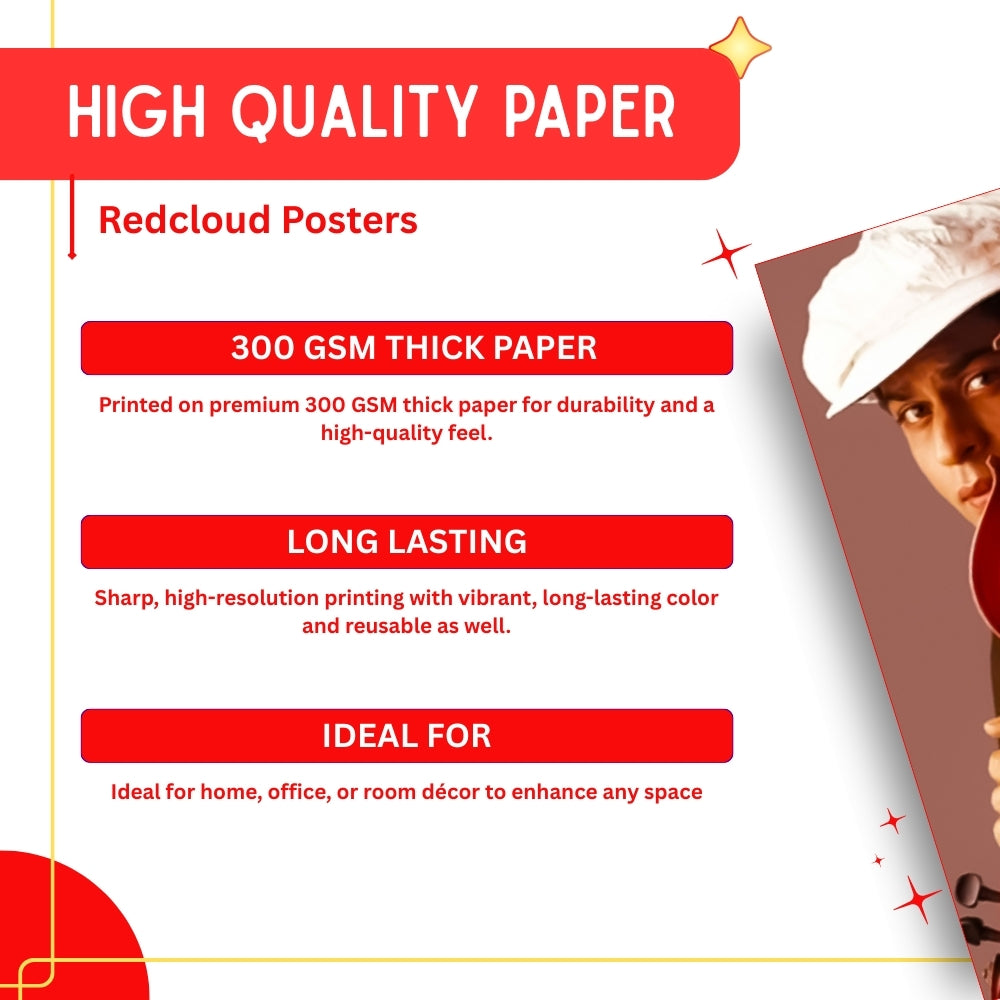Shah Rukh Khan Aesthetic Wall Collage Kit Posters Set of 45 – 4x6 Inch Premium 300 GSM Thick Paper Photo Prints