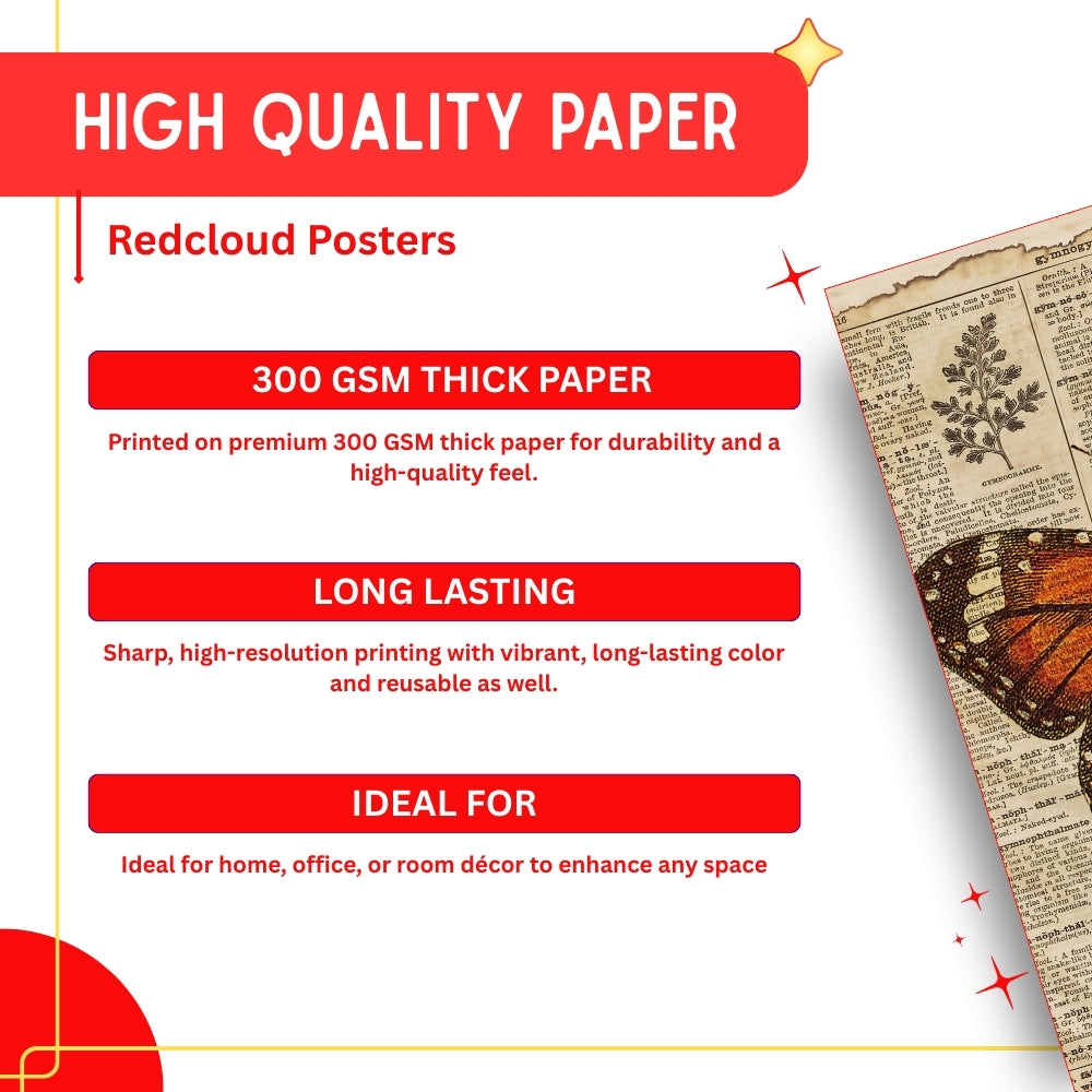 Aesthetic Vintage Wall Collage Kit Posters Set of 12 – A4 Premium 300 GSM Thick Paper Retro Art Prints