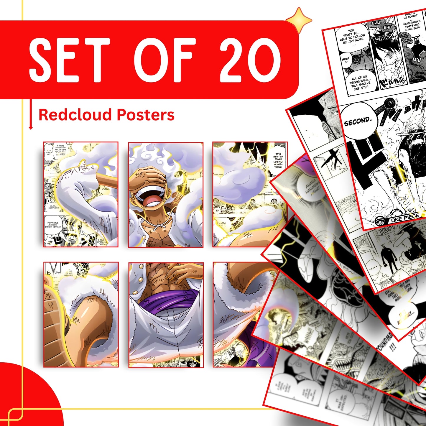 Monkey D.Luffy One Piece Manga Poster