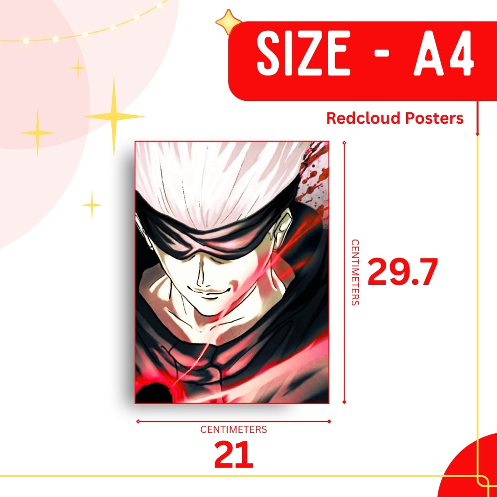 Satoru Gojo Jujutsu kaisen Anime Manga Posters